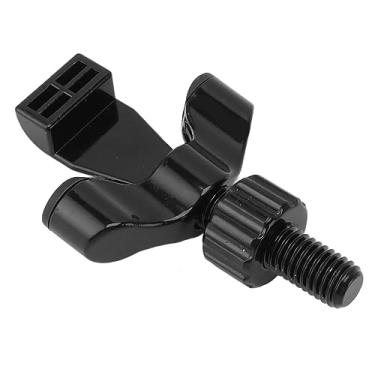 Imagem de Fechadura de segurança de porta portátil ajustável Grcfumo, fechadura de entrada de porta de viagem ajustável, dispositivos de fechadura compacta de aço inoxidável para home hotel (Black)