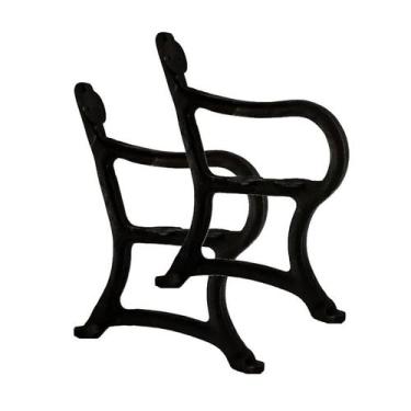 Imagem de Par Pé de Banco Praça de Jardim Estação em Ferro Fundido - FUNDIÇÃO SÃ