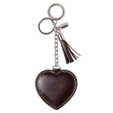 Imagem de Chaveiro couro amor marrom - CELLWAY