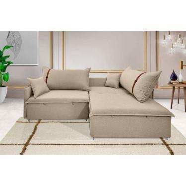 Imagem de Sofá Valence Slim Premium Sem Caixa de 2,40m - Linho cor Bege