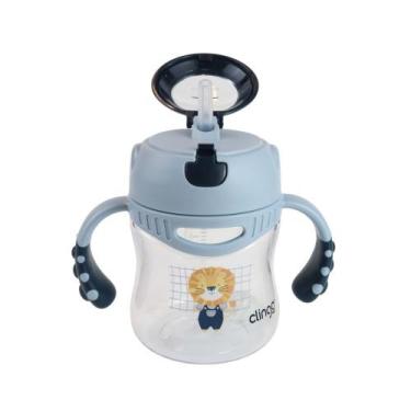 Imagem de Copo de Transição com Canudo de Silicone Leão Luck 300ml - Anti-Vazame