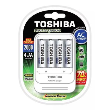 Imagem de Carregador De Pilhas Toshiba Com 4 Pilhas Aa 2600ma
