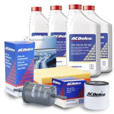 Imagem de Kit Troca Oleo Filtros 5w30 Semissintetico Pecas Genuinas Gm Prisma 1.0,1.4, flex /celta 1.0 Flex