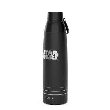 Imagem de Tervis Venture Water Bottle Star Wars - Copo de viagem isolado de parede tripla com logotipo mantém as bebidas frias e quentes, garrafa de água de 1,020 g, aço inoxidável