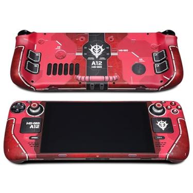 Imagem de Capa Steam Deck, Red Zaku II Edition, película de vinil fosco de embalagem completa para Steam Deck (projetada pela POP SKIN), compatível com a versão LCD Steam Deck e a versão OLED.