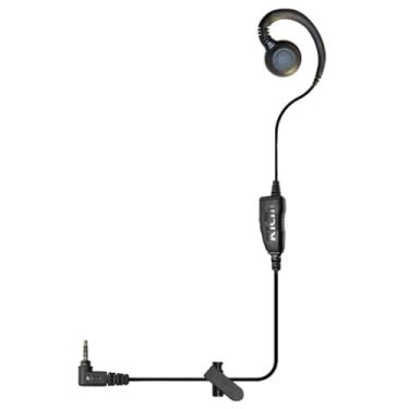 Imagem de Klein Electronics Curl 1 fio PTT fone de ouvido para telefones Sonim XP3, gira para orelha esquerda ou direita, botão PTT em linha e microfone redutor de ruído, fone de ouvido de 3,5 mm para telefone