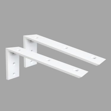 Imagem de Walwe Suporte De Bancada, Pacote Com 2 Unidades, 20 Polegadas, Resistente, 3/8 Espessura, Bancada Em Granito Branco, X8 X2,5, Prateleira L, Corbels Lareira Para Bancadas Q