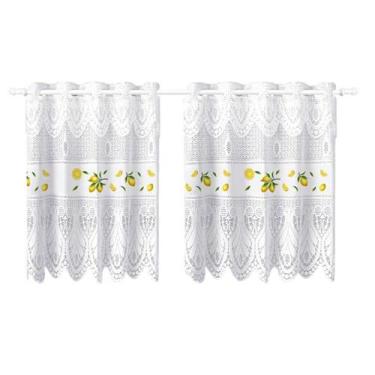 Imagem de Cortina Pia Vitro Stilo Renda Cozinha 1,60X0,80 Alt - Beija Flor, Limã
