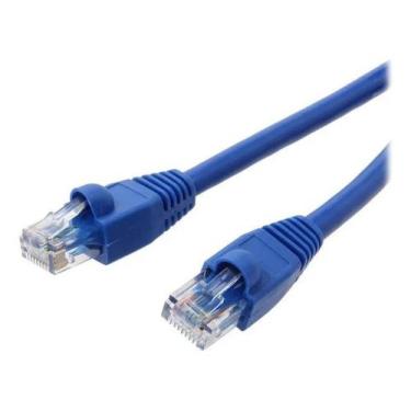 Imagem de Cabo de rede / Internet / Montado / Azul -- 1 metro -- Kit c/ 10 unida