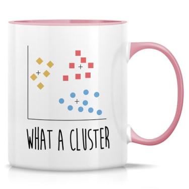 Imagem de Retreez Caneca engraçada para cientista de dados - What A Cluster - Copos de café de cerâmica de 325 ml para analista de ciência de dados estatísticas de computador - presente de aniversário