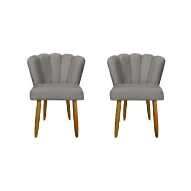 Imagem de Kit 2 Cadeiras Flor para Quarto Penteadeira - Balaqui Decor, Capuccino