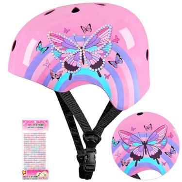 Imagem de Lemmeko Capacete De Bicicleta Infantil Ajustável Para Jovens E Crianças Com Adesivos Faça Você Mesmo Para Meninas De 3 A 5 A 8 A 14 Anos Para Bicicleta, Scooter, Skate, Patins