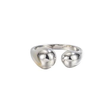 Imagem de Anel aberto geométrico de lágrima grossa para mulheres e homens, envenenado, liso, arrojado, grosso, gota de água, banda, empilhamento, polegar, kunckle, anéis, simples, moderno, ajustável, ajuste