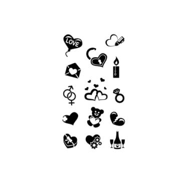 Imagem de Tatuagens de melhores amigas, taça de vinho, coração, coração, balão, tatuagens de coração, aparência de tatuagem real, resistente à água, resiliência, dura de 1 a 2 semanas,10,6 x 6 cm
