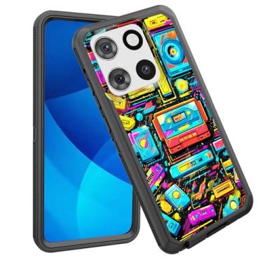 Imagem de GFEWYTJYJ Capa para Moto G Stylus 5G 2025, proteção total de 3 camadas à prova de choque, resistente, resistente, de alto impacto, capa rígida para Motorola Moto G Stylus 5G 2025, fita cassete de