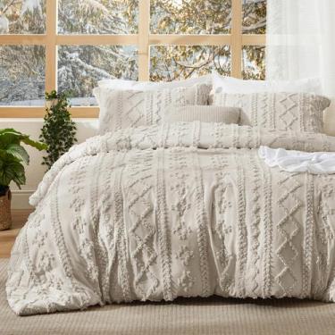 Imagem de Conjunto de Edredom Bedsure King Size - Estilo Boho Tufted de Linho (3