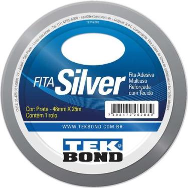 Imagem de Fita De Alta Resistencia Silver Prata 48Mmx25M - Planeta Brinquedos