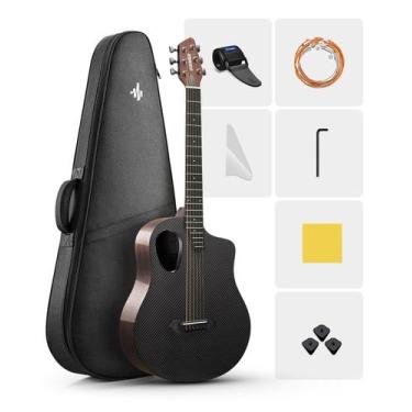 Imagem de Guitarra Acústica Donner Carbon X Wood Rising-G1 com Kit 38"