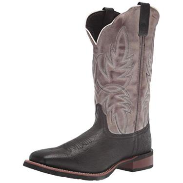 Imagem de Laredo Bota masculina Taylor bico quadrado cano médio - azul, marrom, Preto, 8