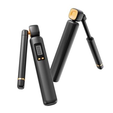 Imagem de Corda de pular sem fio com contador – Corda de pular sem corda de comprimento ajustável para mulheres com visor LCD, contagem, milhas, calorias, registro de quilômetros