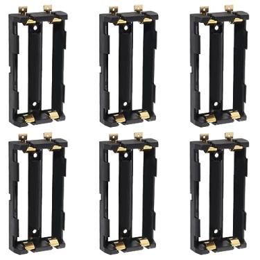 Imagem de Diitao 6 peças 18650 suportes de bateria 2 compartimentos 18650 caixa de suporte de clipe de bateria para 18650 bateria contatos cobre estojo de armazenamento de bateria (2 compartimentos 3,7V)