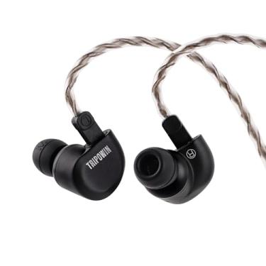 Imagem de Linsoul Tripowin Ruta10 in Ear Monitor, 10 mm LCP Dynamic Driver IEM fones de ouvido Hi-Fi, com revestimento de liga CNC e cabo banhado a prata destacável para músicos audiófilos (preto)
