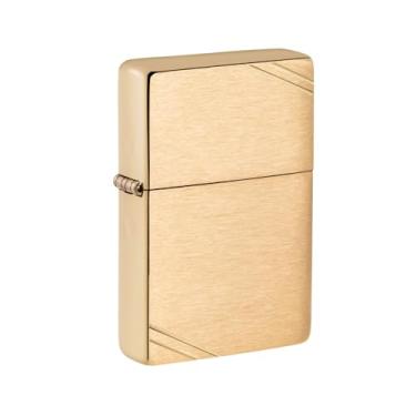 Imagem de Zippo Windproof Lighter Vintage Brushed Brass w/Slashes