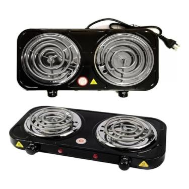 Imagem de Fogareiro Fogão Elétrico Cooktop Camping 2000 Watts 2 Bocas Linha Premium(02 BOCAS)