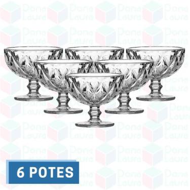 Imagem de Jogo 6 Taças Diamante para Sobremesa 335mL Transparente - ECOS, DIAMAN