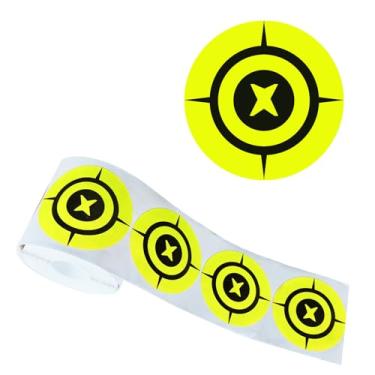 Imagem de Aimax Outdoor Adesivos Autoadesivos Amarelos Fluorescentes Para Alvos, Alvos De Tiro Alta Visibilidade 3", Adequados Pistolas, Revólveres, Rifles, Armas Pressão, Airsoft E Chumbo (Pacote Com 500)