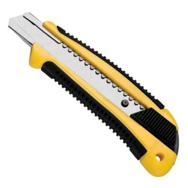 Imagem de Estilete Profissional Emborrachado 18 mm com 2 Lâminas Extras Thompson