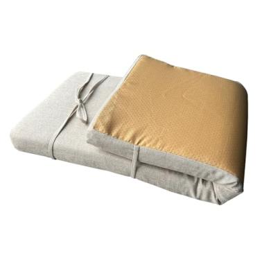 Imagem de Saula Amortecedores de banco de piano de 101 x 30 cm para móveis internos com laços, antiderrapante, cozinha, sala de jantar, almofada de assento para armazenamento de sapatos, almofada de sofá de