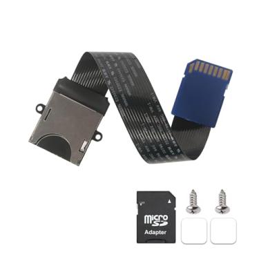 Imagem de PinQiongZhe Adaptador de extensão de cartão SD para SD SD/SDHC/macho fêmea macio adaptador de leitor de cartão FFC plano acessórios de atualização automotiva, cabo externo de cartão SD de computador