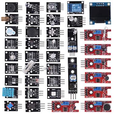Imagem de 38 in 1 Sensor Module Kit Project Super Starter Kits for UNO R3 Mega2560 Mega328 Nano Raspberry Pi 3 2 Model B K62 37 in 1 Sensor Modules + 0.96‘’ 4PIN OLED Compatible for Arduino Raspberry