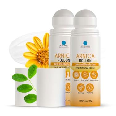 Imagem de Dr. Robaina Arnica Roll-On Roll-On 85 g – USP-Grade Arnica Montana & Vitamina K – Rolo de secagem rápida, sem bagunça que reduz visivelmente a descoloração de contusões e suporta pele fina e macia