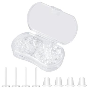 Imagem de DSOMHZ Brincos De Plástico, Transparentes Para Orelha Esportiva, Joias Piercings, Faça Você Mesmo Em Silicone, Cirurgia Plástica