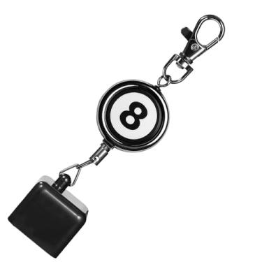 Imagem de Suporte de giz de bilhar para taco de sinuca com chaveiro retrátil acessórios de mesa de bilhar acessórios de bilhar para amantes de bilhar
