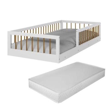 Imagem de Cama Solteiro Montessoriana Infantil Ana Com Colchão Quarto Da Criança