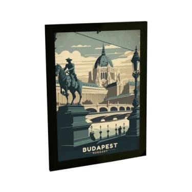 Imagem de Quadro Decorativo Budapeste Hungria Viagem Europa Ilustração Decoração Poster Quarto Sala