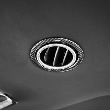 Imagem de YOUTOOCAR Capa de tomada de ar condicionado de teto estilo fibra de carbono compatível com acessórios Kia EV9