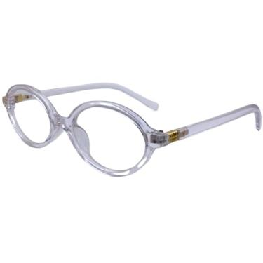 Imagem de Óculos de Sol Armação Feminina Oval Tartaruga Blogueira Miu Lente com Filtro de Luz Azul UV400 (Transparente)