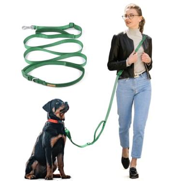 Imagem de Wisedog Coleira longa de nylon para treinamento verde pinho 3 m para cães pequenos, médios e grandes para caminhar, treinar e correr