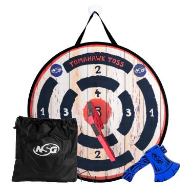 Imagem de NSG Tomahawk Toss – Jogo de arremesso de espuma para crianças – Dois machados leves com grande alvo fácil de colar