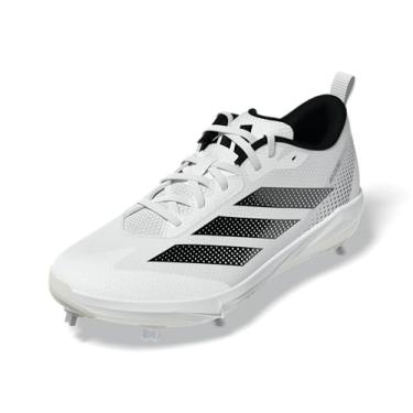 Imagem de adidas Tênis feminino de softbol Adizero Instinct 2.0, Branco/Preto/Preto, 43