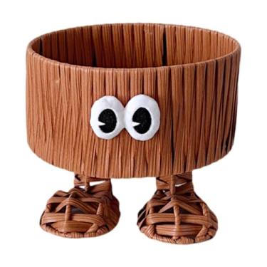 Imagem de MotiveTech Cesta de vime para exibição de salgadinhos e doces, peça central multifuncional, imitação de vime, organizador de armazenamento para buffets e balcões, a