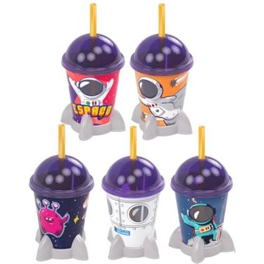 Imagem de 5 Copos Foguete Astronauta Nave Festa Infantil para Sacola Surpresa Lembrancinha