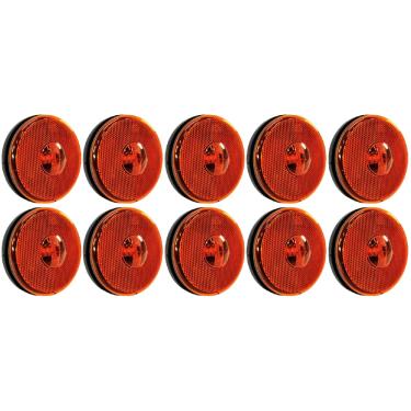 Imagem de 10 Lanterna Lateral Carreta Led Âmbar Laranja 85mm S/sup 12/24v