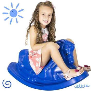 Imagem de Cavalinho de Balanço , Gangorra Infantil BE PLACE KIDS, Azul