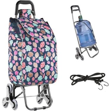 Imagem de Carrinho De Compras Leve Para Escalador De Escadas 6 Rodas Dobrável Saco De Carrinho De Compras Dobrável De Grande Capacidade, à Prova D'água, Carrinho De Compras De Supermercado Pa, B