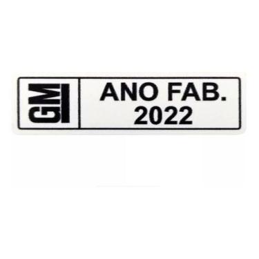Imagem de Adesivo Etiqueta Plaqueta Ano Fabricação Chevrolet Gm 2022 - SPTS